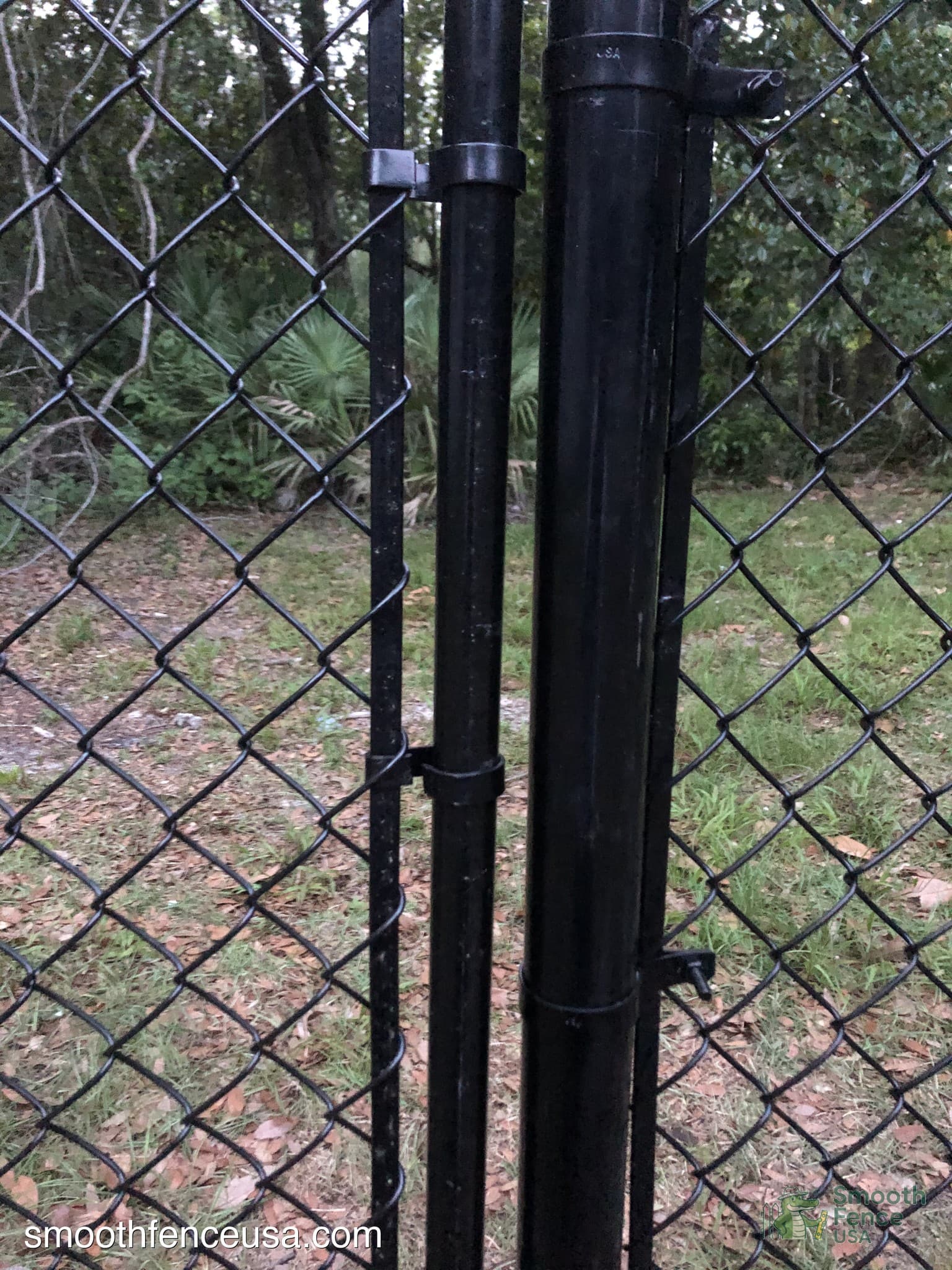 Black Chain Link Fence Yard
