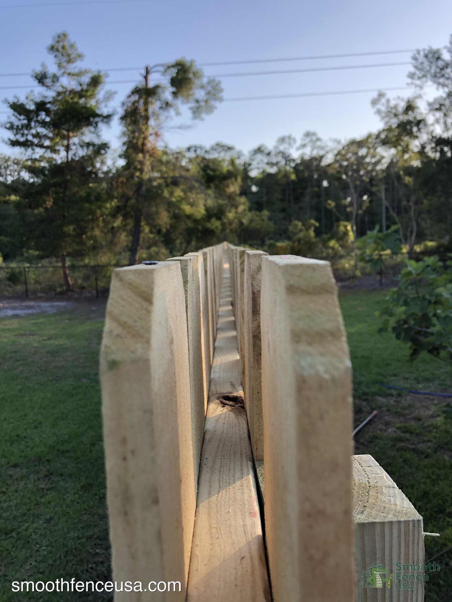 Wood Fence Black Coated